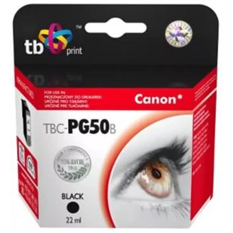 Inkt TBC-PG50B (Canon PG-50) zwart gereviseerd