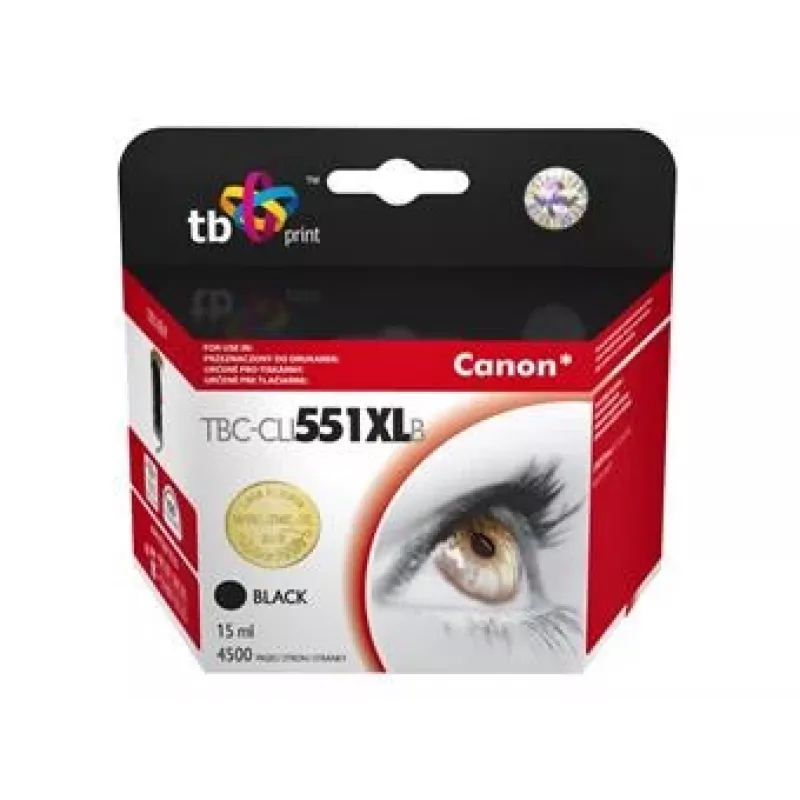 TB-compatibele inktpatroon voor Canon CLI-551XL BK zwart
