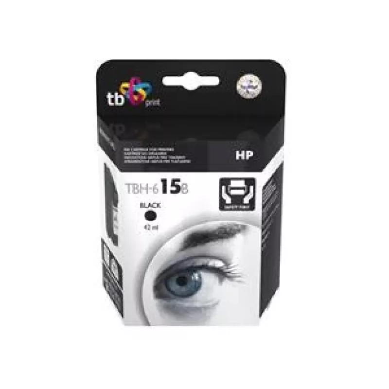 Inkt TBH-615B (HP nr. 15-C6615DE) zwart gereviseerd