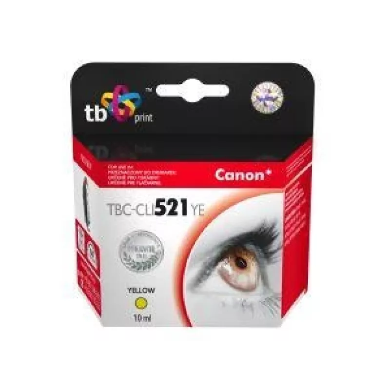 Inktpatroon TB compatibel met Canon CLI-521Y 100% nieuw