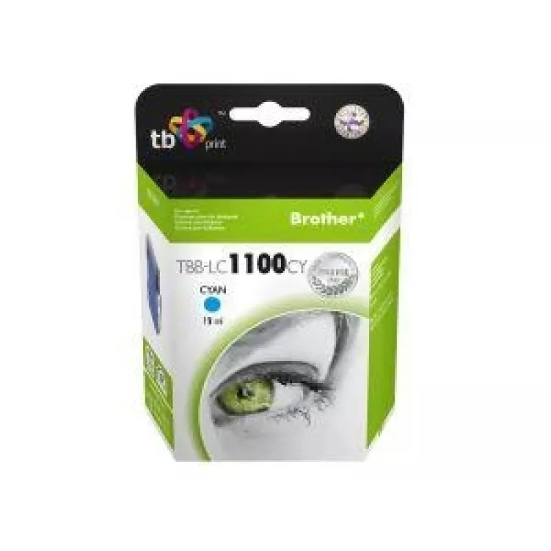Inkt TBB-LC1100CY (Brother LC980/1100) cyaan 100% nieuw
