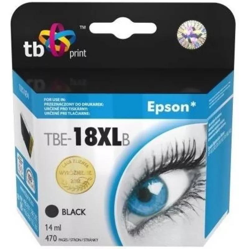 Inktpatroon TB compatibel met Epson T1811 zwart 100% nieuw
