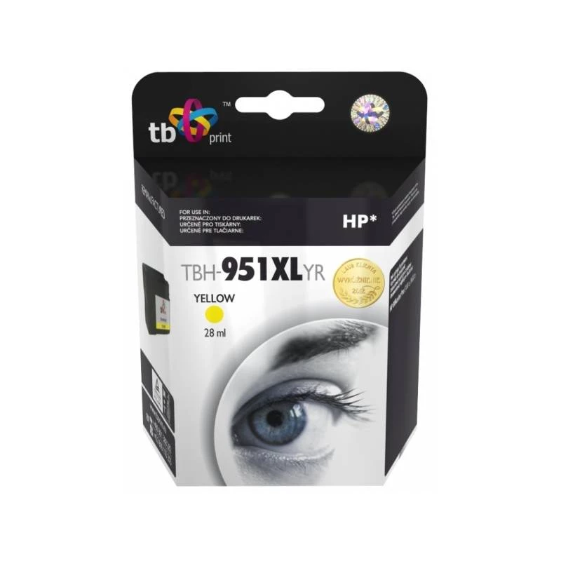 Inktpatroon TB compatibel met HP CN048AE geel, ref.