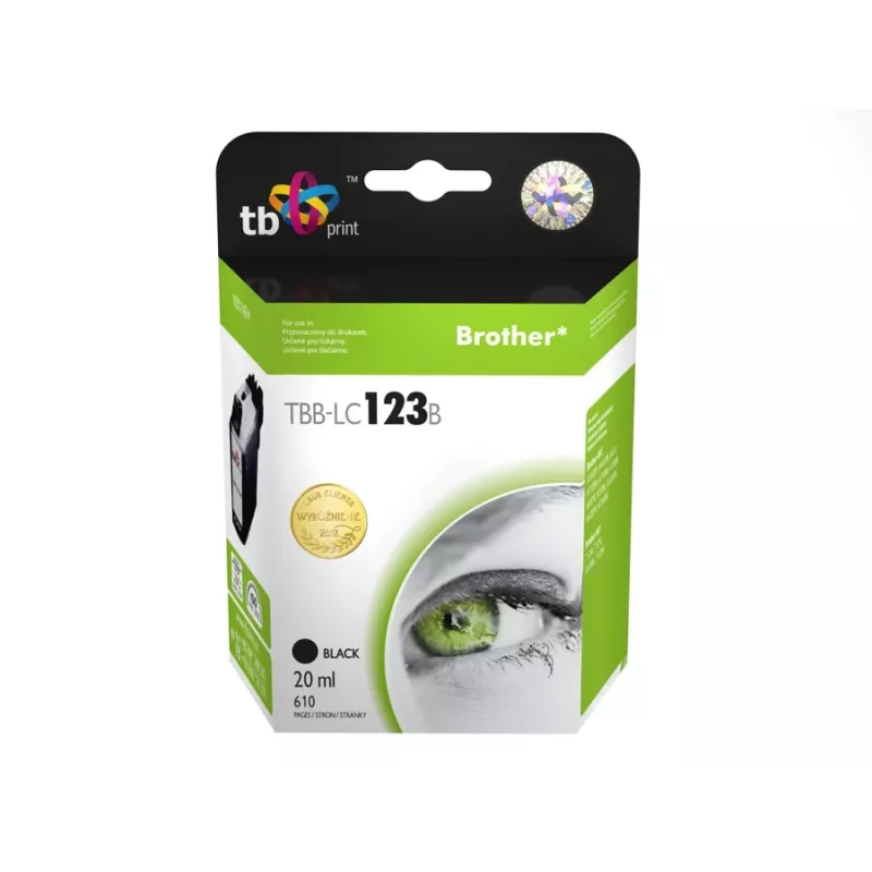 Inktpatroon compatibel met Brother LC123BK 100% nieuw