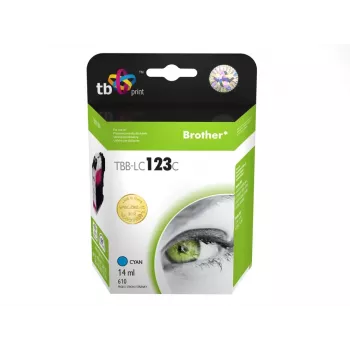 Inktpatroon compatibel met Brother LC123C 100% nieuw