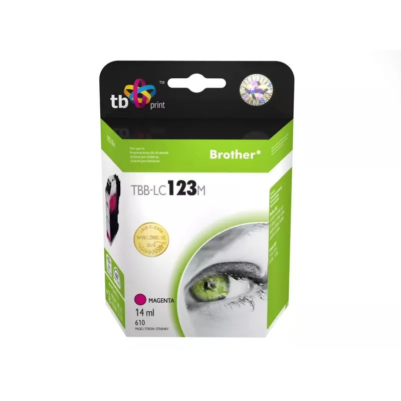 Inktpatroon compatibel met Brother LC123M 100% nieuw