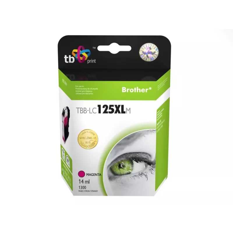 Inktcartridge compatibel met Brother LC125XLM 100% nieuw