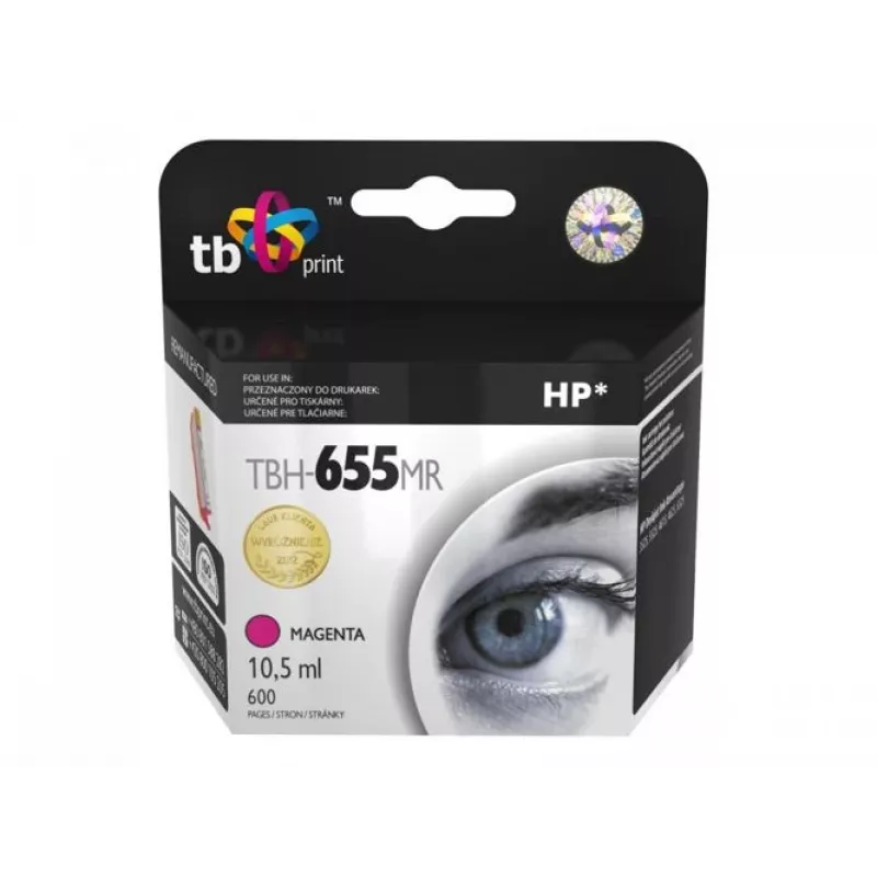 Inktpatroon TB compatibel met HP 655, magenta ref.