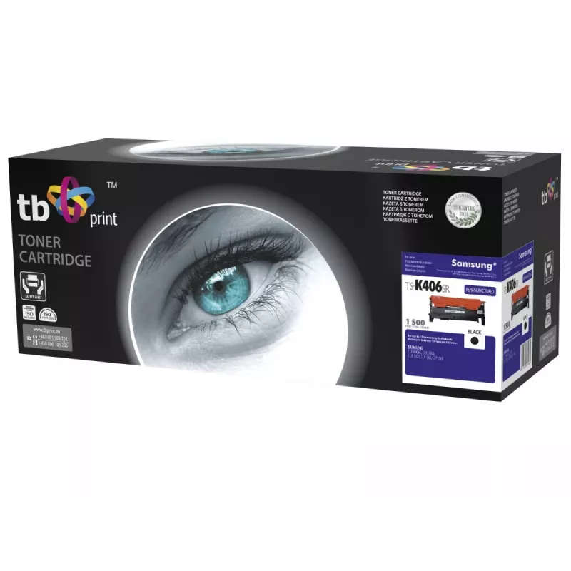Toner TB compatibel met Samsung CLT-K406S, zwart, 1500, rem.