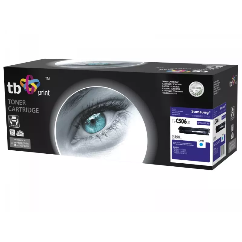 Toner TB compatibel met Samsung CLT-C506L, cyaan, 3500, reman