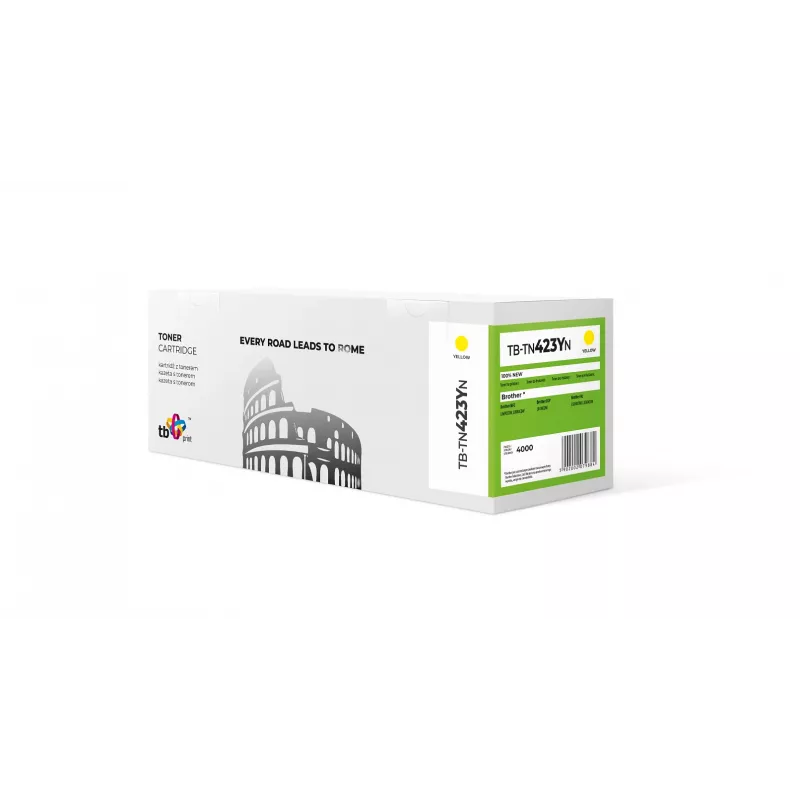 Toner voor Brother TN423 Y TB-TN 423YN geel 100% nieuw