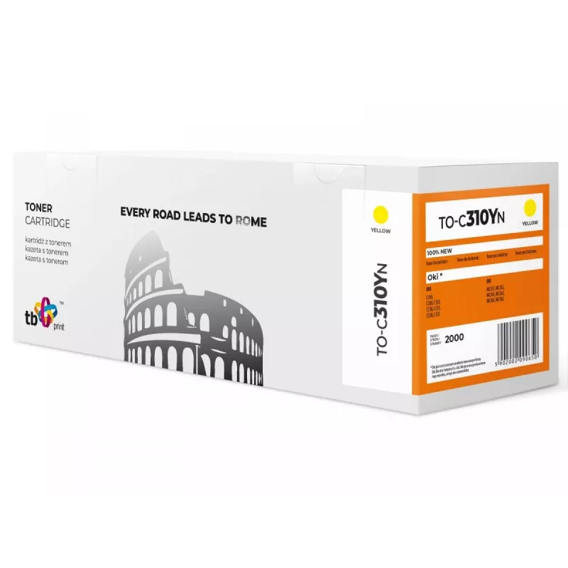 Toner voor OKI C310 TO-C310YN geel 100% nieuw