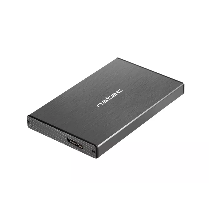 NATEC RHINO GO behuizing USB 3.0 voor 2,5'' SATA HDD/SSD, zwart aluminium