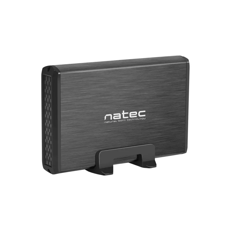 NATEC NKZ-0448 RHINO externe USB 3.0-behuizing voor 3.5 inch SATA-hdd's zwart aluminium