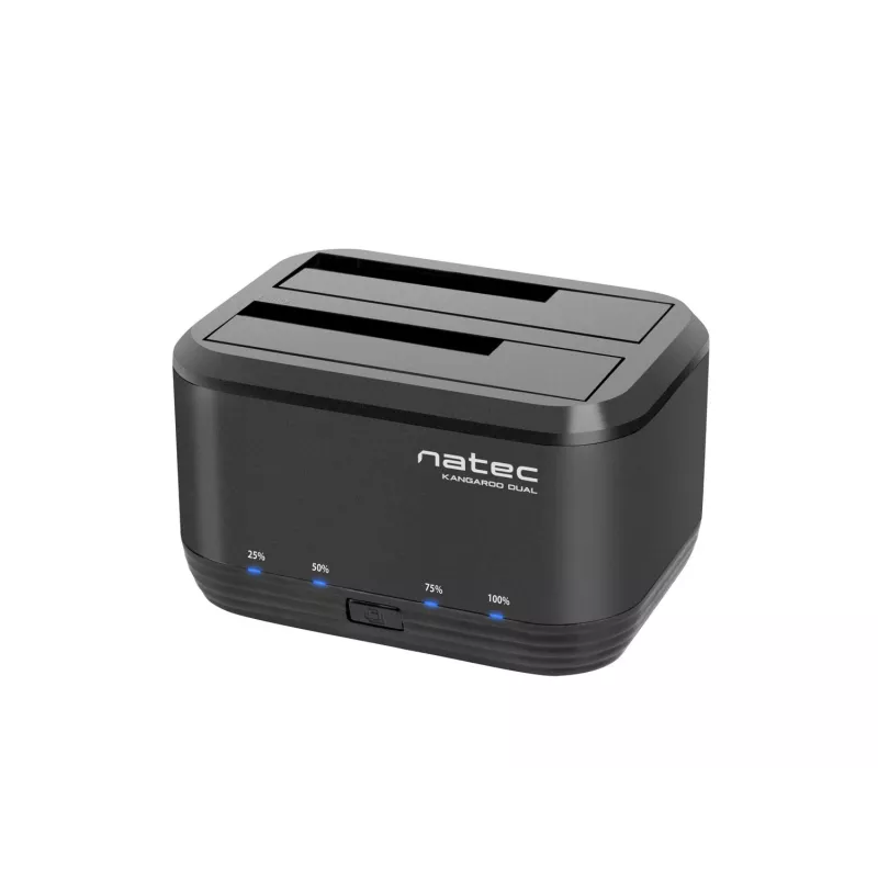 Harde-schijfdockingstation 2,5/3,5 USB 3.0 Natec Kangaroo Dual, kloonfunctie, voeding