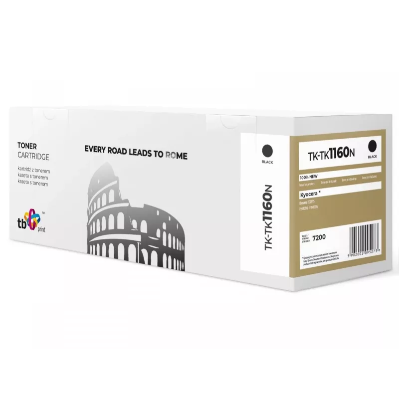 Toner voor Kyocera TK-1160 zwart TK-TK1160N 100% nieuw