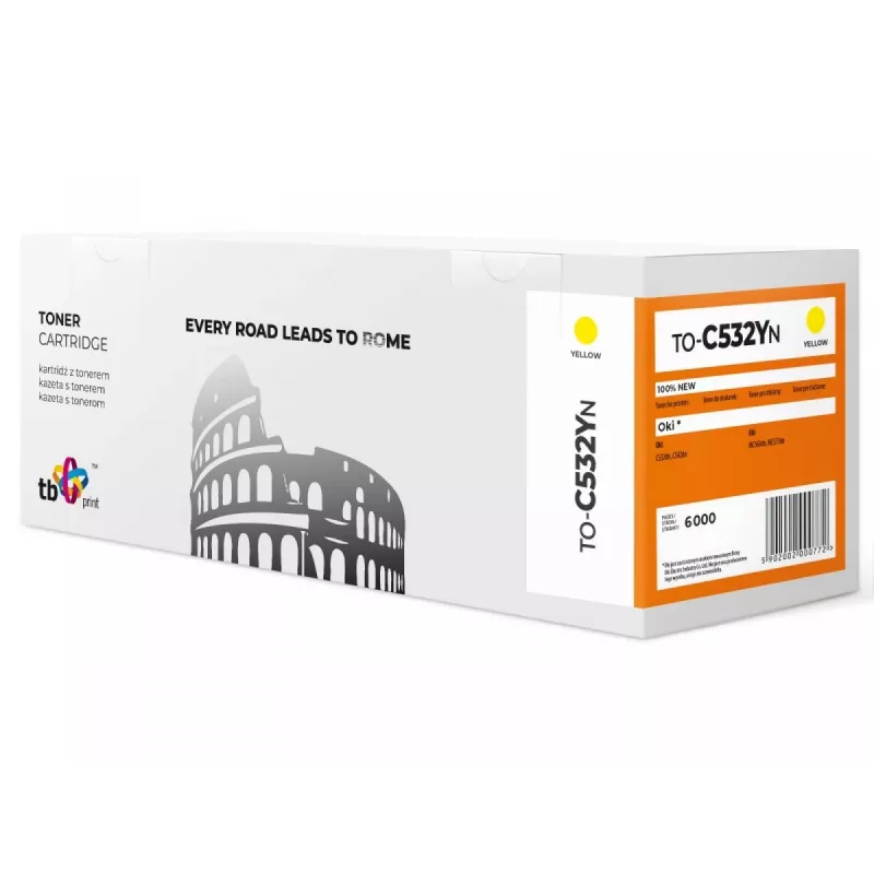 Toner TB compatibel met C532 to-C532YN YE 100% nieuw