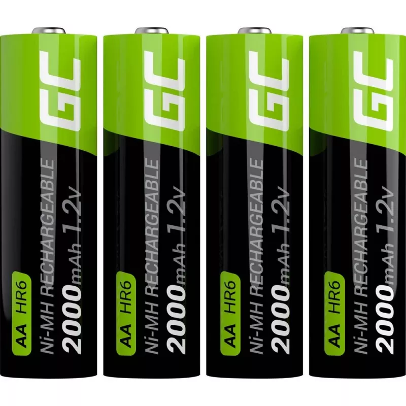 Green Cell GR02 NiMH AA oplaadbare batterijen, 4 stuks, 2000 mAh