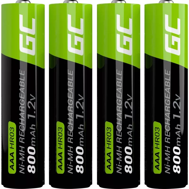 Cell GR04 AAA NiMH oplaadbare batterij groen 1,2 V 800 mAh 4 stuks