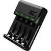Batterijlader Green Cell GC VitalCharger USB, 4 slots, AA/AAA, USB-gevoed, zwart