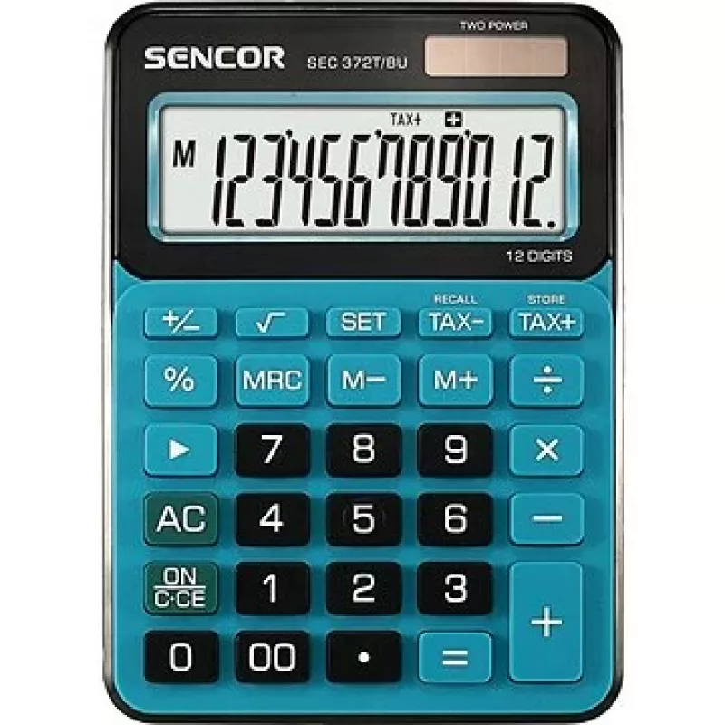 Rekenmachine SEC 372BU tafel, 12-cijferig LCD