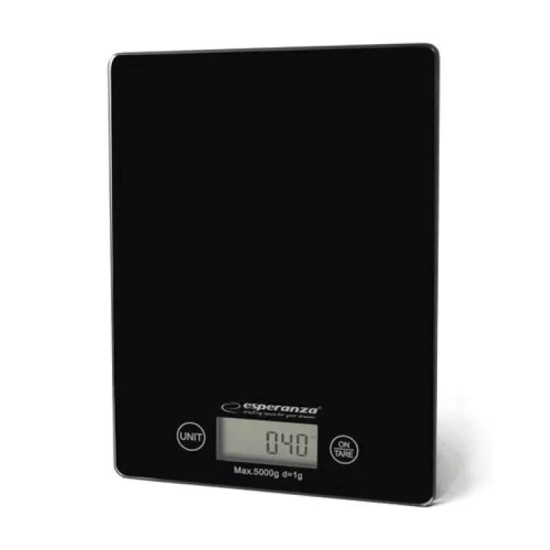 Esperanza EKS002K elektronische keukenweegschaal zwart tafelrechthoekig