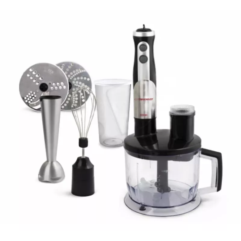 Esperanza EKM004 staafmixer 0,6 L zwart, zilver, transparant 800 W