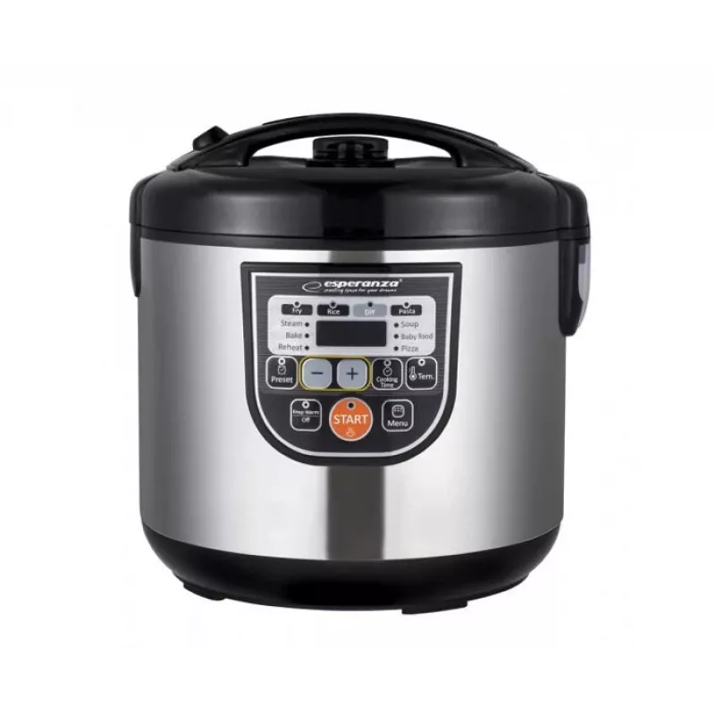 Multikoker ESPERANZA EKG011, 5 L inhoud, 860 W, zwart/rvs