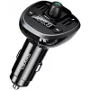 USAMS US-CC115 C21 fm-transmitter voor in de auto met dubbele USB-oplader, Bluetooth 5.0, 3,4 A, zwart