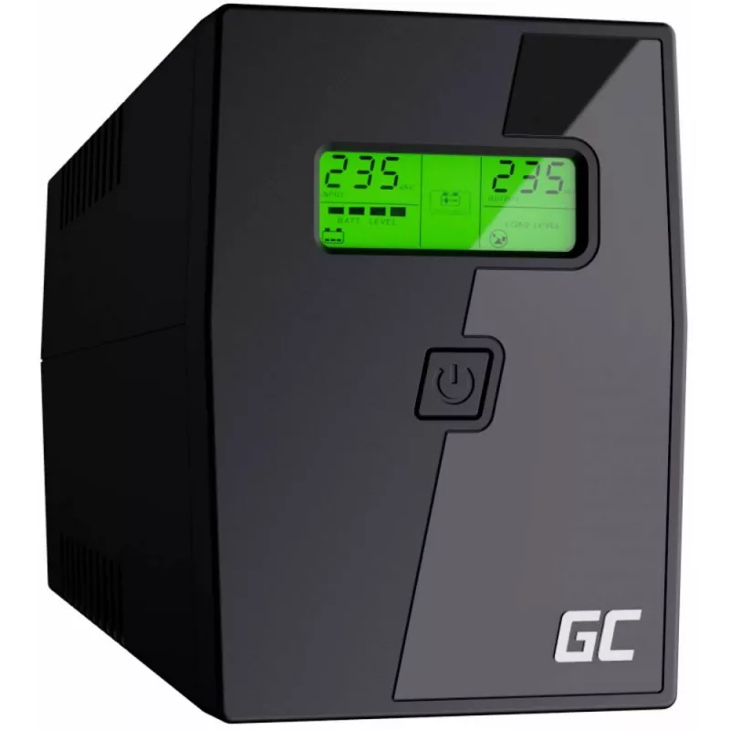 Green Cell UPS01LCD UPS noodstroomvoorziening Line-Interactive 0,6 kVA 360 W 2 stopcontacten