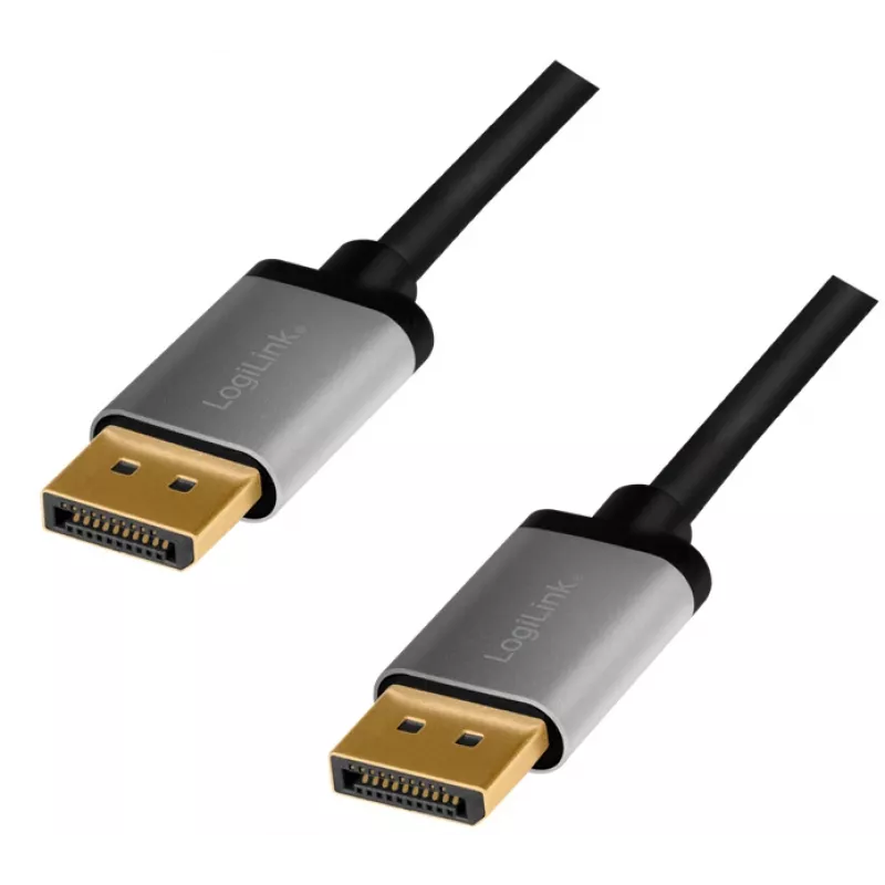 DisplayPort-kabel LogiLink CDA0100 1 m zwart grijs