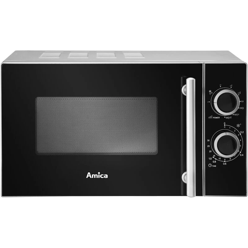 Amica AMGF20M1GS magnetron werkblad grill-magnetron 20 L 700 W zwart, zilver