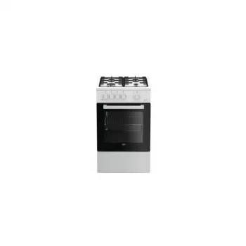 Beko FSG52020FW fornuis vrijstaand fornuis gas zwart, wit
