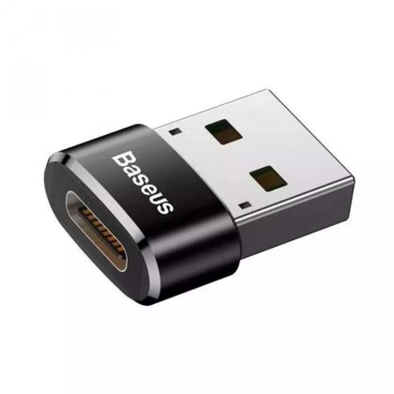 Baseus USB-stekker naar Type-C-bus adapter converter zwart