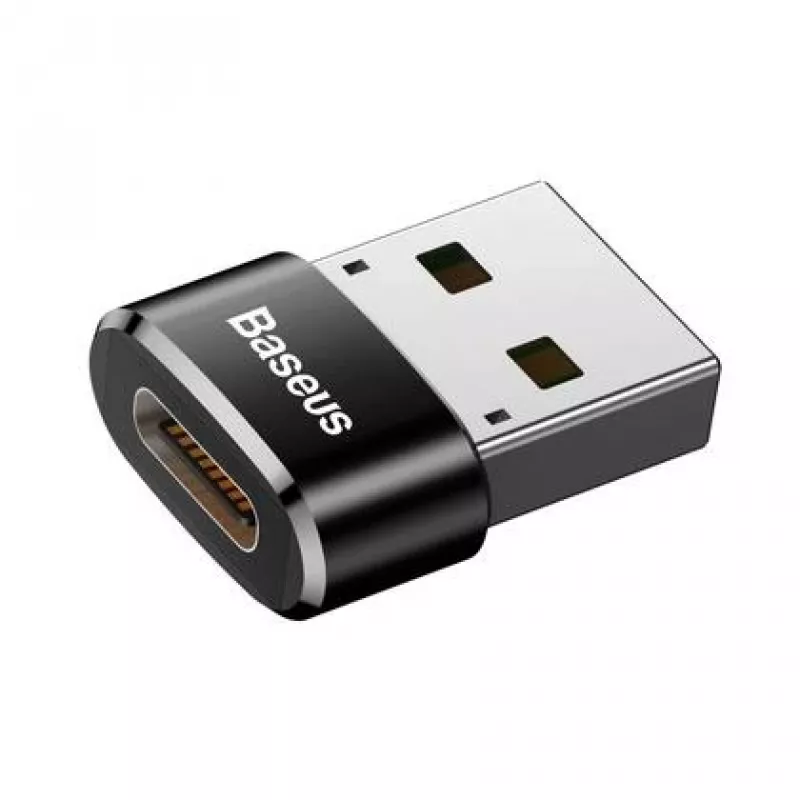 Baseus USB-stekker naar Type-C-bus adapter converter zwart