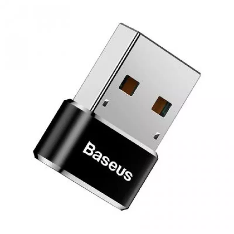 Baseus USB-stekker naar Type-C-bus adapter converter zwart