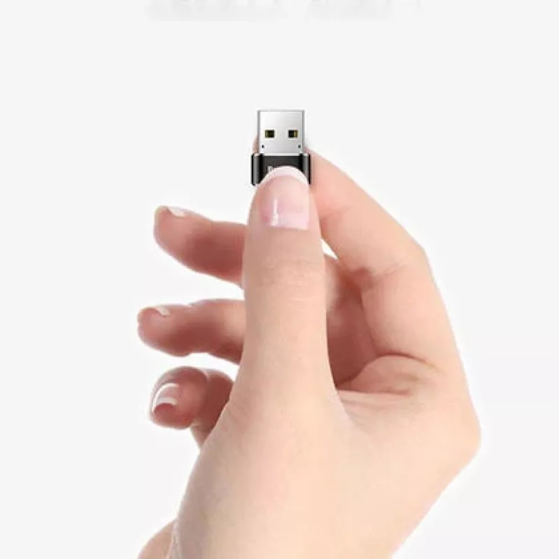 Baseus USB-stekker naar Type-C-bus adapter converter zwart