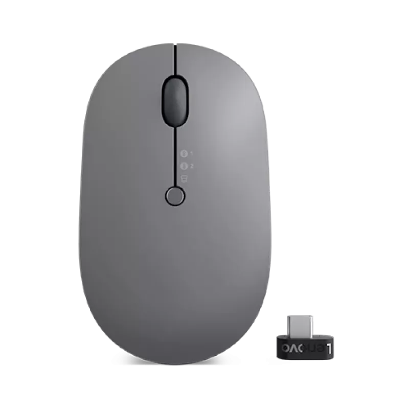 Lenovo Go draadloze multi-device muis kantoor beide handen RF Wireless + Bluetooth + USB Type-A optisch 2400 DPI