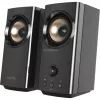 CREATIVE T60 2.0 compacte Hi-Fi desktop-luidsprekers met heldere dialoog en surround via Sound Blaster SmartComms Kit, USB-C audio-, microfoon- en headsetaansluitingen B
