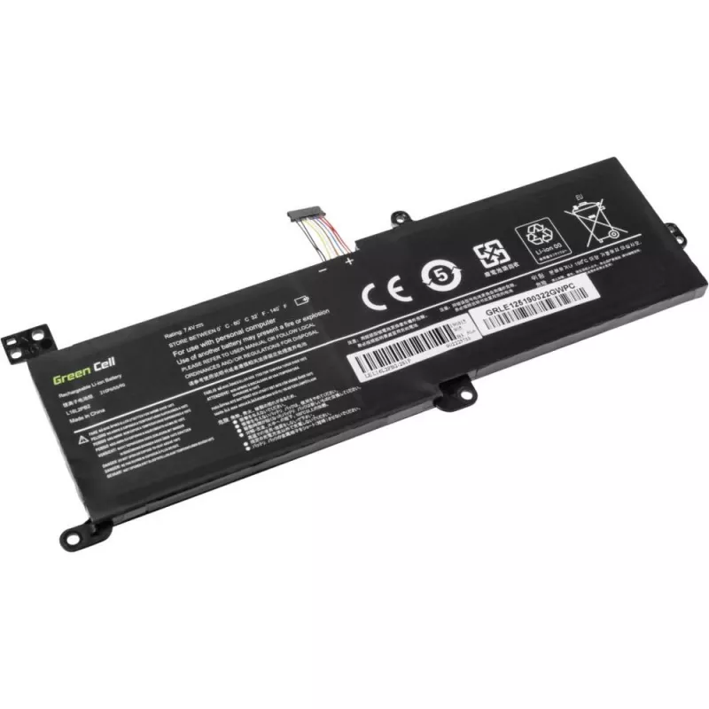 Accu Green Cell LE125 voor Lenovo IdeaPad (7,4 V, 3500 mAh, LiPo, zwart)