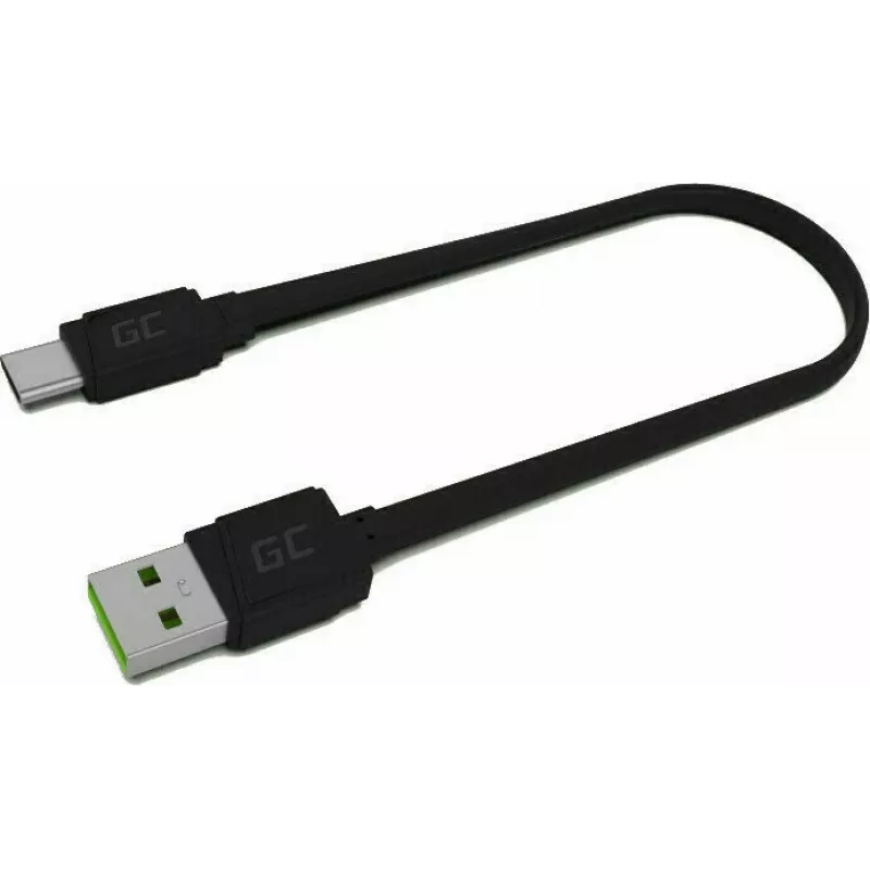USB-A-naar-USB-C-kabel Green Cell KABGC03 — 0,25 m, zwart, 480 Mbit/s