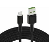 Lightning-naar-USB-A-kabel Green Cell KABGC12, 2 m, Lightning – USB A, zwart