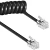 Spiraalkabel RJ10/4P4C/2m/zwart
