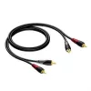 Kabel 2x RCA/cinch-stekker - 2x RCA/cinch-stekker 1,5