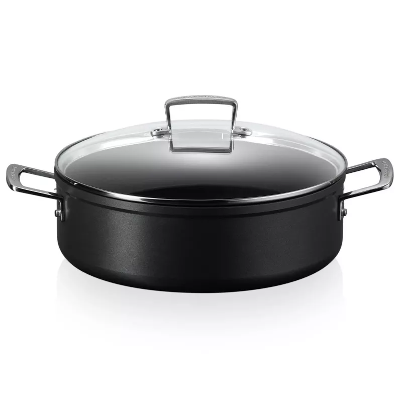 Le Creuset Toughened Non-Stick sauteuse met glazen deksel 28 cm
