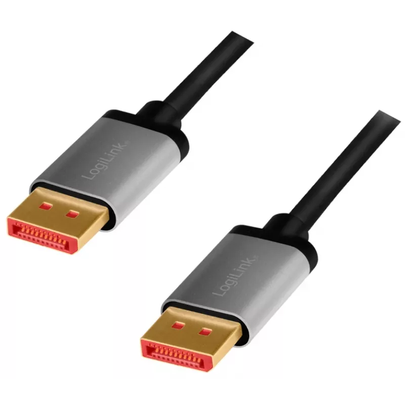 DisplayPort-kabel LogiLink CDA0105 2 m zwart grijs