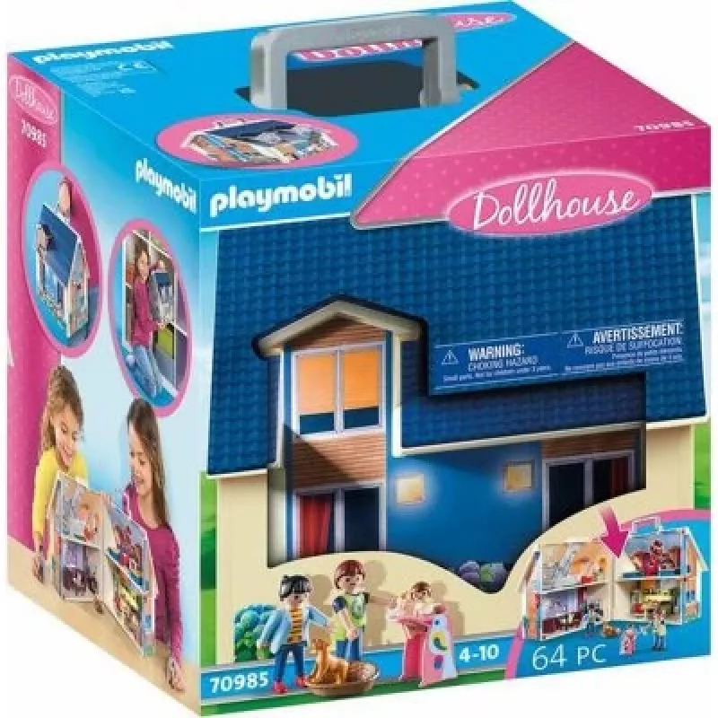 Bouw speelset PLAYMOBIL poppenhuis 70985 veelkleurig kunststof