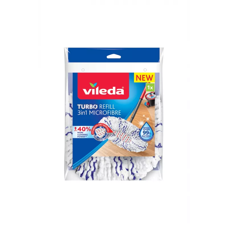Vileda TURBO 3in1 microvezel wischdoek voor spinmop, 1 stuk