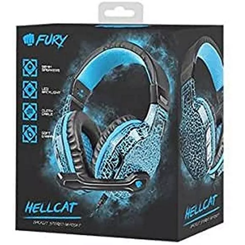 Koptelefoon voor gamers Fury Hellcat LED-verlichting
