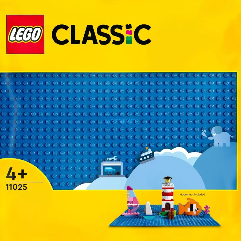 LEGO bouwplaat 11025 — blauwe basisplaat 32x32 noppen, 250×250 mm